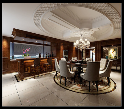 長(zhǎng)島花園450平歐式豪華別墅實(shí)景賞析 沈總宅邸的典雅與奢華